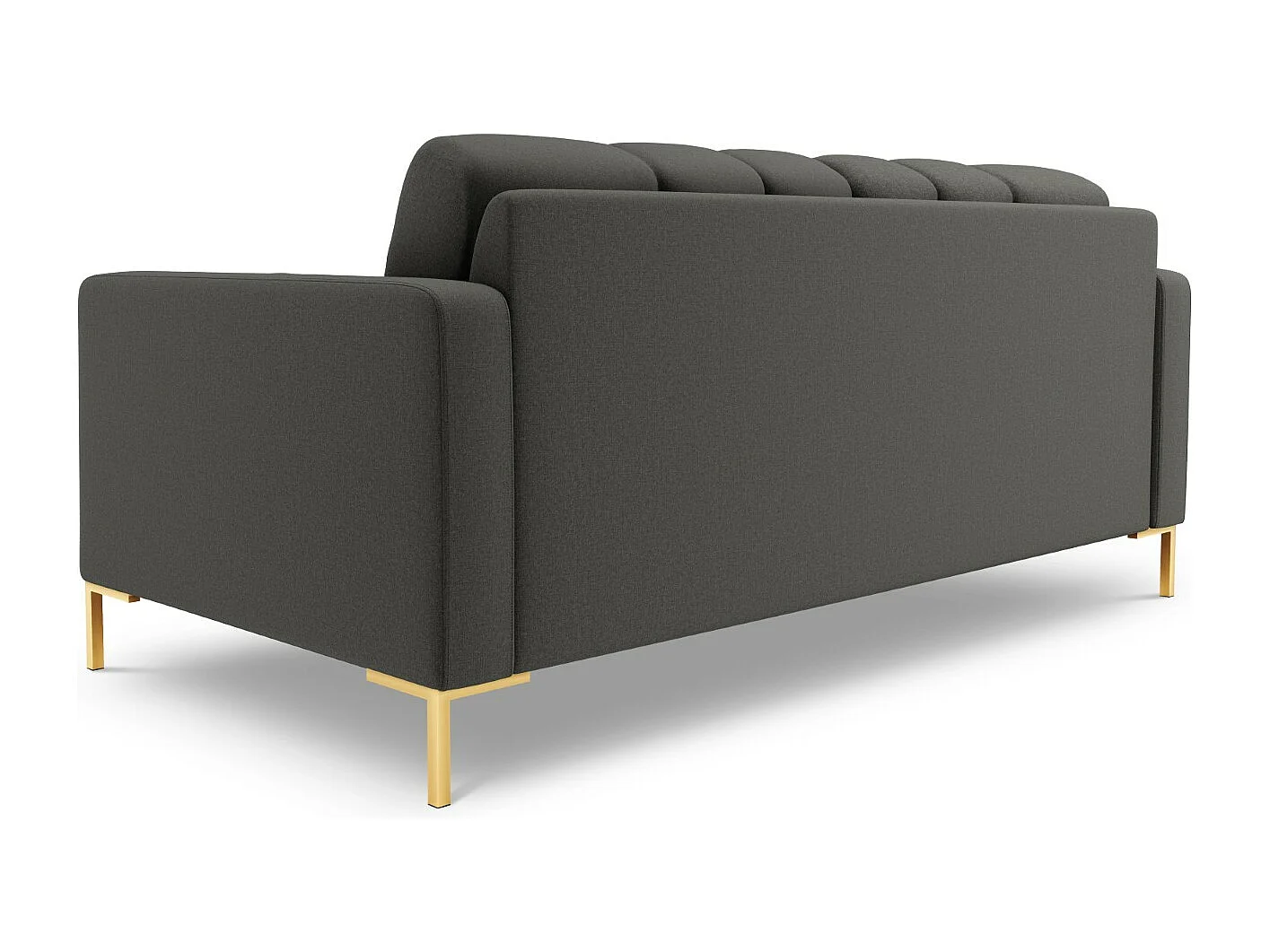 Cosmopolitan Design - Sofa, "Bali" 3 miejsca tkanina strukturalna, szary ciemny - 177x92x75cm