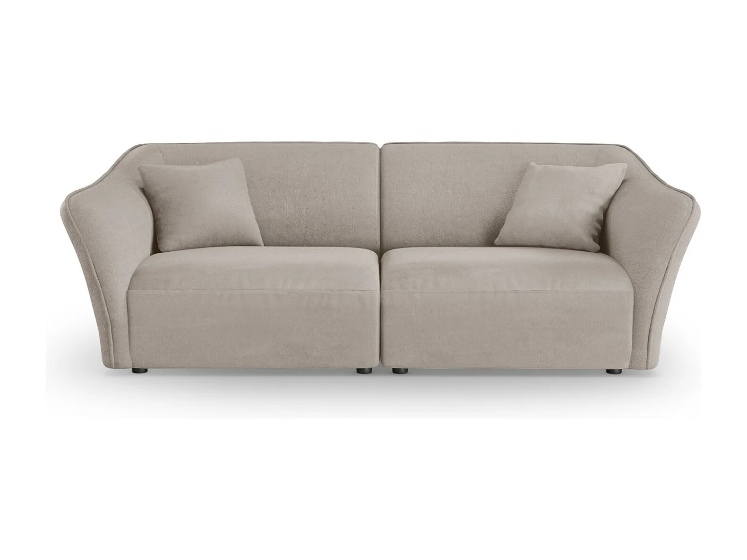 Cosmopolitan Design - Canapé modulable "Tokyo" 3 places en bouclé beige foncé - 206x102x79cm
