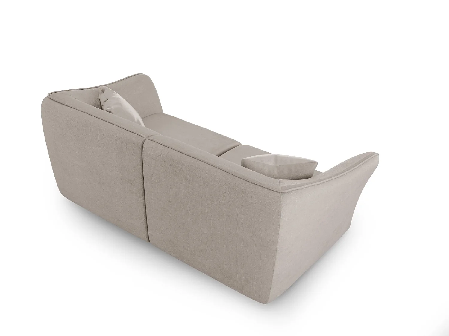 Cosmopolitan Design - Canapé modulable "Tokyo" 3 places en bouclé beige foncé - 206x102x79cm