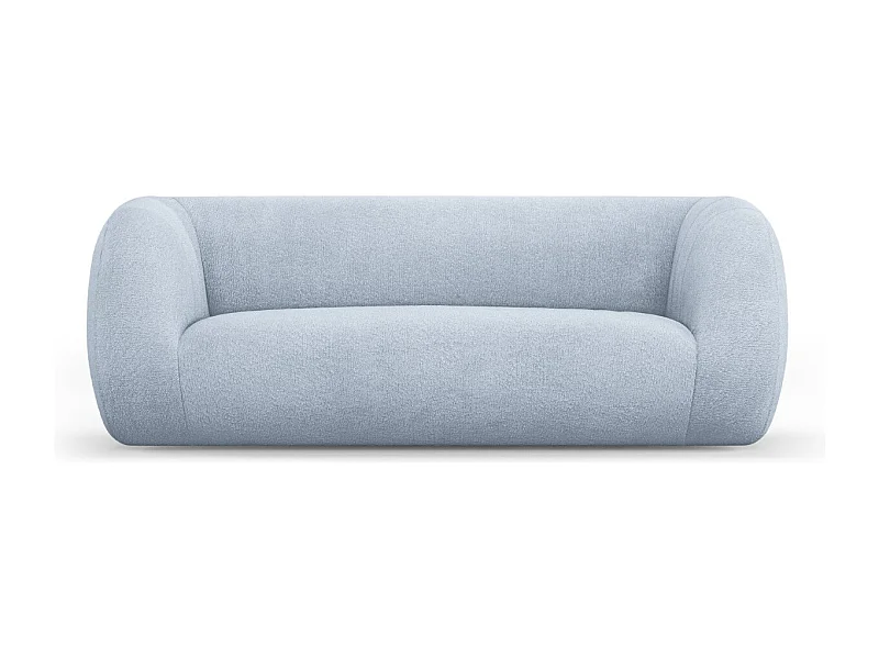 Cosmopolitan Design - 2-Sitzer Sofa "Essen" aus Boucle hellblau - 210x95x86cm