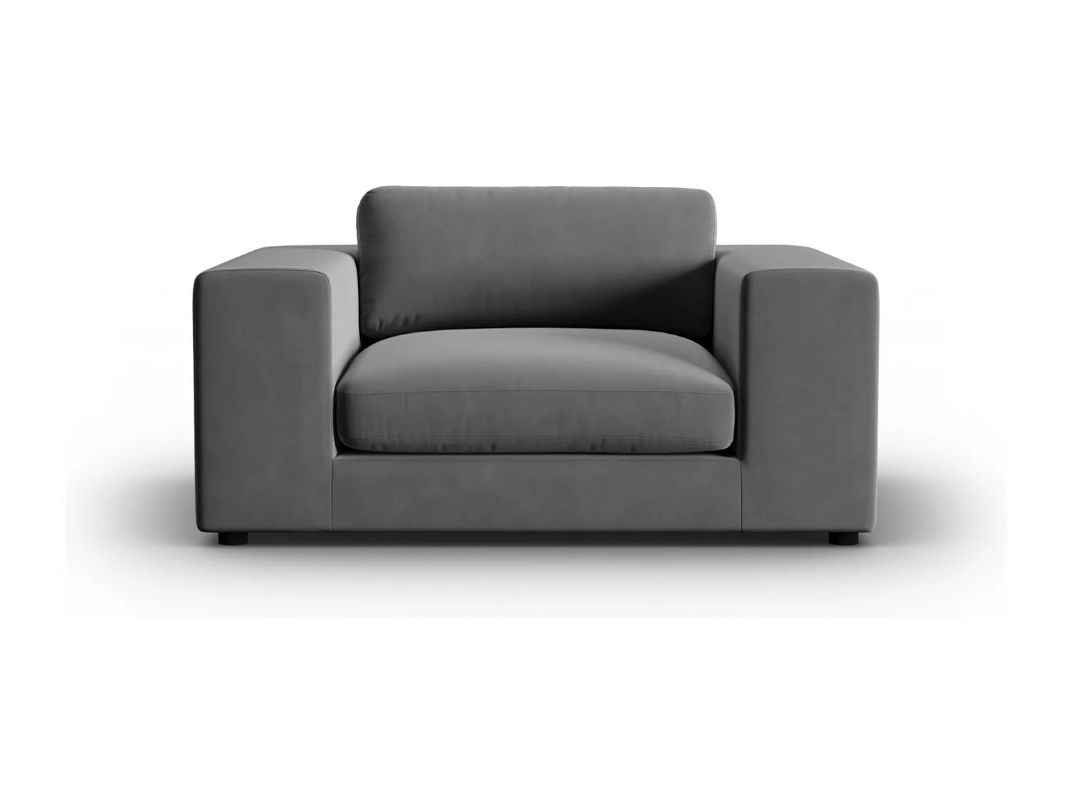 CXL by Christian Lacroix - Bank "Tendance" 1,5 zitplaatsen, Flueel, Grijs - 156x122x72cm