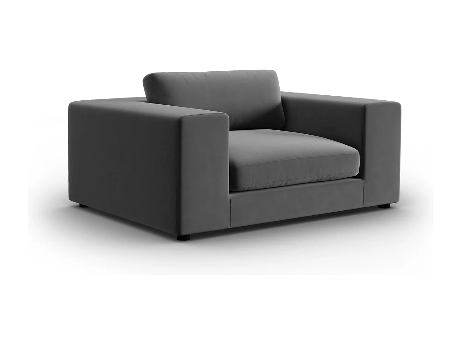 CXL by Christian Lacroix - Bank "Tendance" 1,5 zitplaatsen, Flueel, Grijs - 156x122x72cm