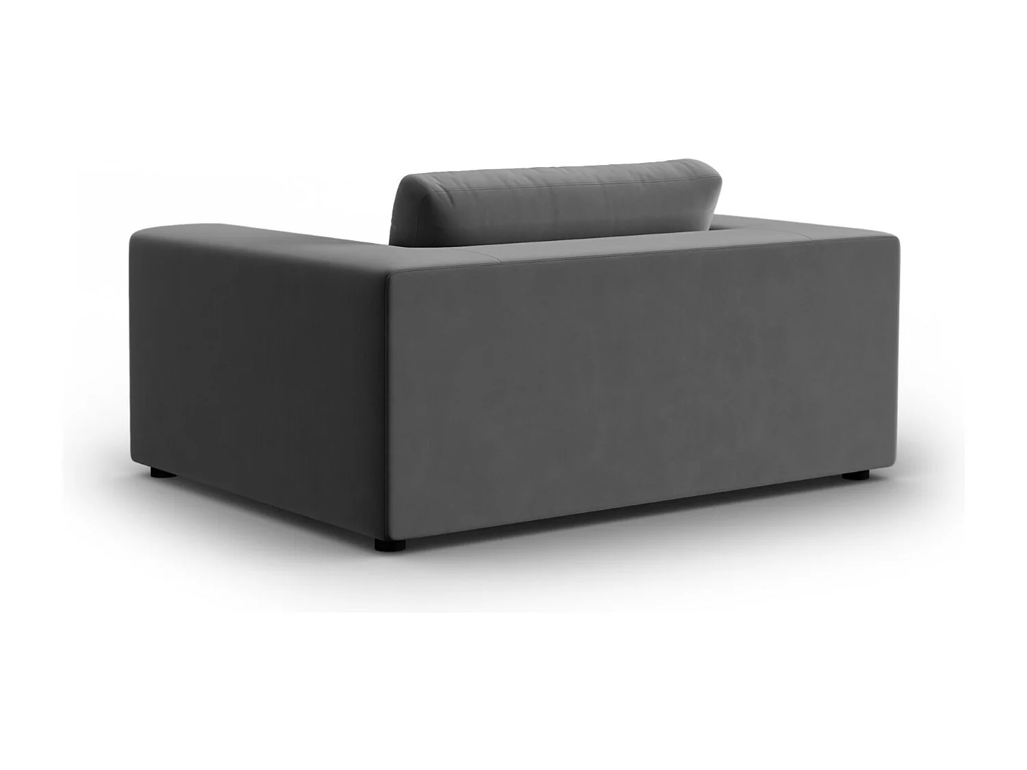 CXL by Christian Lacroix - Sofá "Tendance" 1,5 lugares em veludo cinza - 156x122x72cm