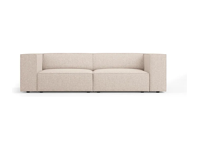 Cosmopolitan Design - Divano "Arendal" 3 posti in ciniglia beige - 204x102x70cm
