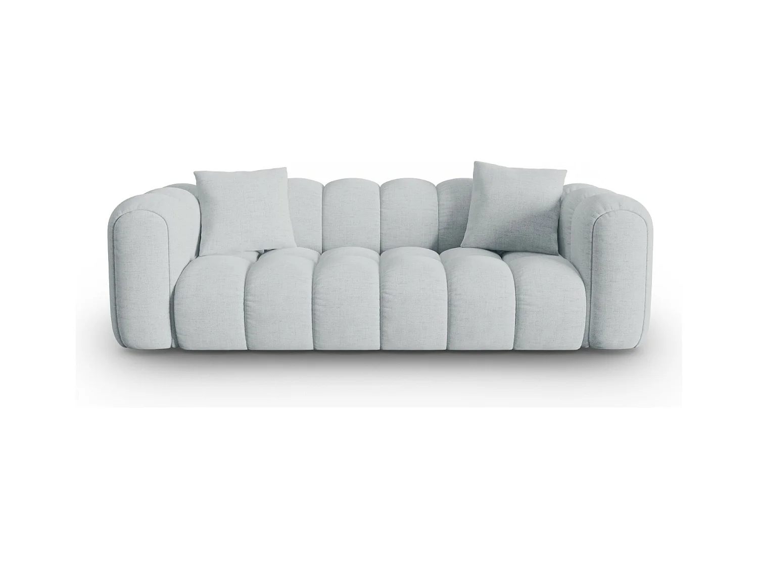 CXL by Christian Lacroix - 3-Sitzer Sofa "Clotilde" Sitzer aus strukturiertem Stoff hellgrau - 242x94x70cm