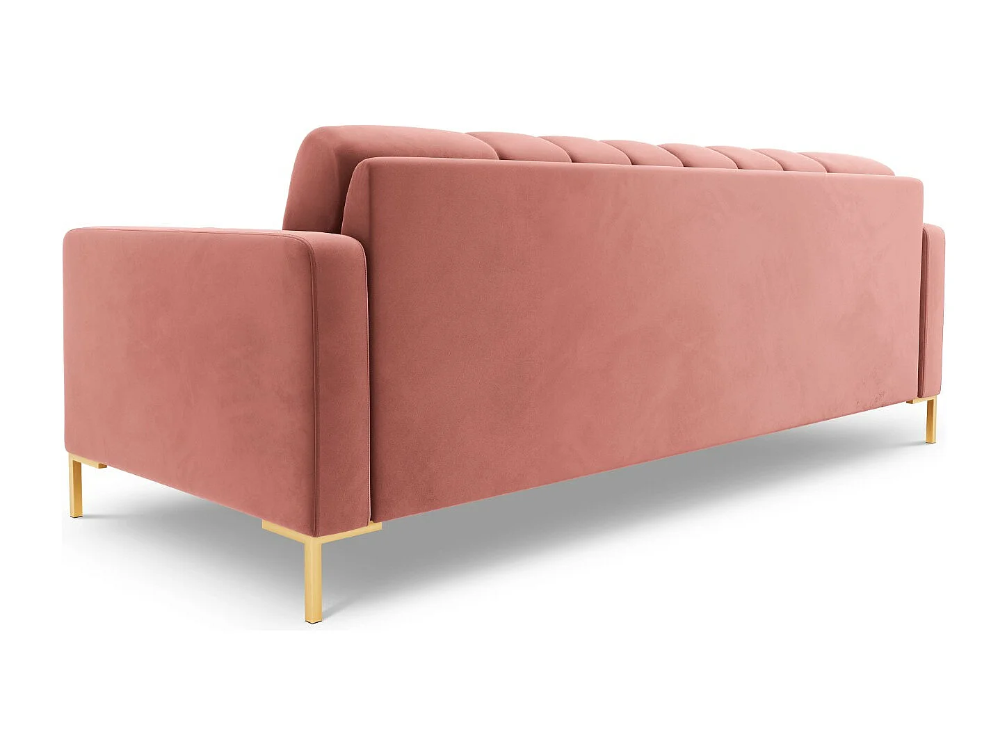 Cosmopolitan Design - 4-Sitzer Sofa "Bali" aus Samt rosa - 217x92x75cm