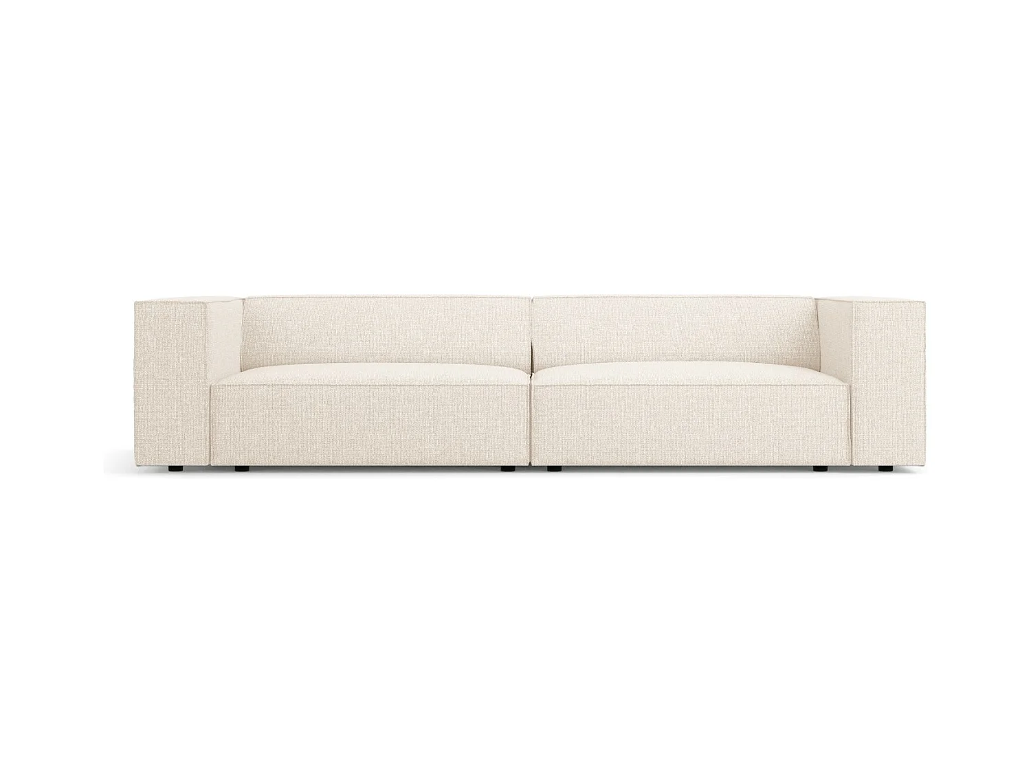 Cosmopolitan Design - Bank "Arendal" 4 zitplaatsen, Chenille, Lichtbeige - 244x102x70cm