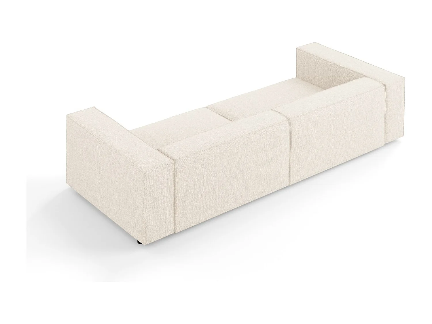Cosmopolitan Design - Sofa, "Arendal" 4 miejsca szenil, beż jasny - 244x102x70cm