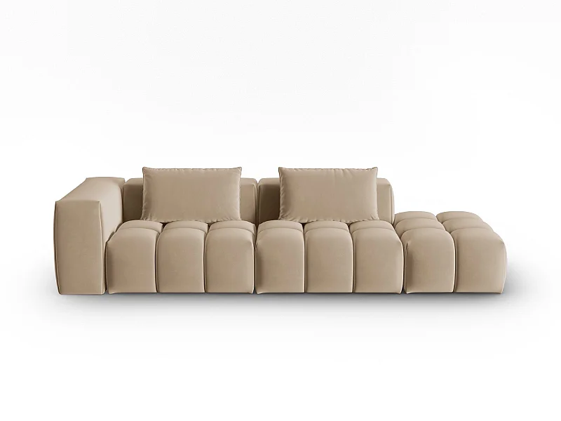 CXL by Christian Lacroix - 3-Sitzer modulares Sofa rechts "Lorella" Sitzer aus Samt sand - 265x85x70cm