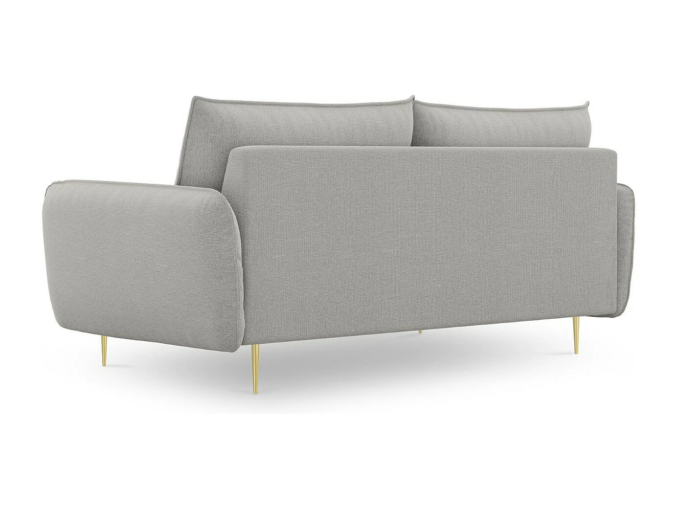 Cosmopolitan Design - Sofá "Vienna" 3 lugares em tecido estrutural cinza claro - 200x92x95cm