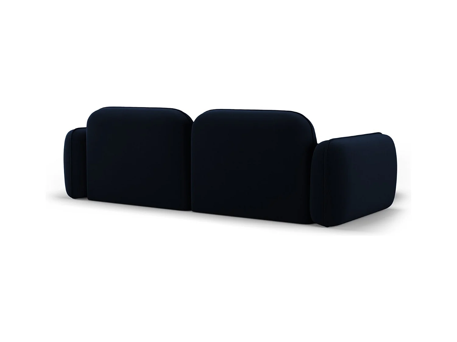 Cosmopolitan Design - Canapé d'angle gauche modulable "Sydney" 3 places en velours bleu roi - 230x165x70cm