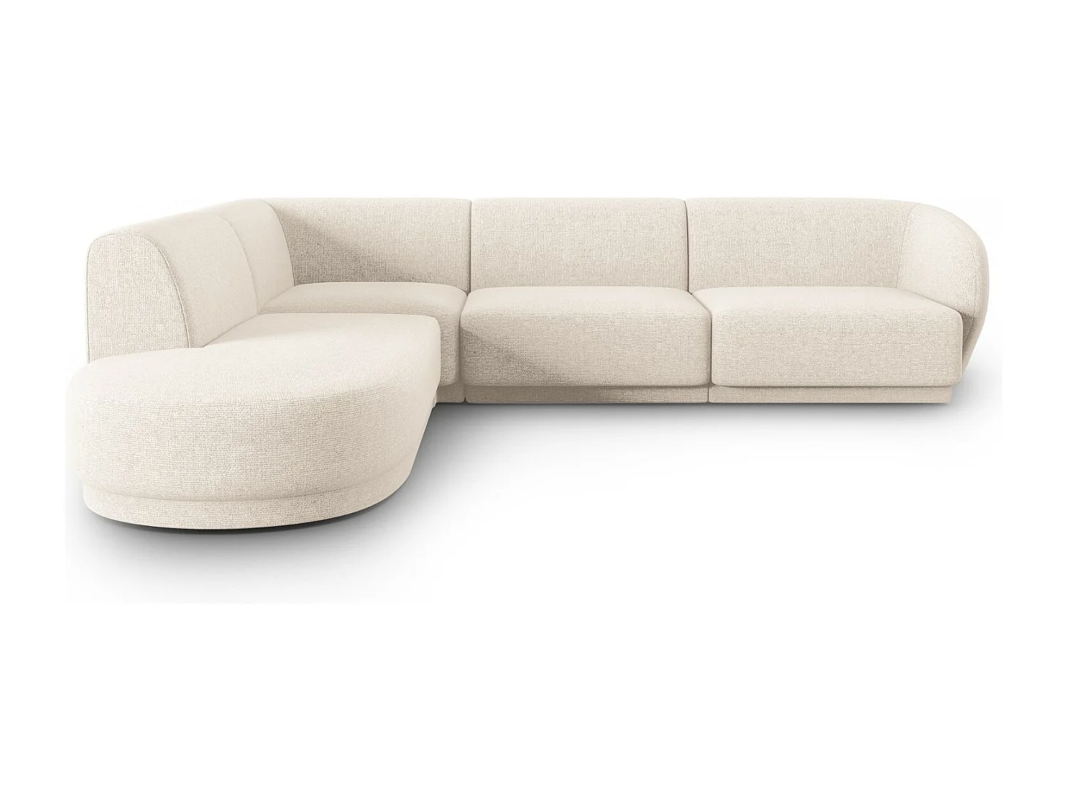 CXL by Christian Lacroix - Linker hoekbank "Lionel" 5 zitplaatsen, Chenille, Lichtbeige gemêleerd - 265x232x74cm