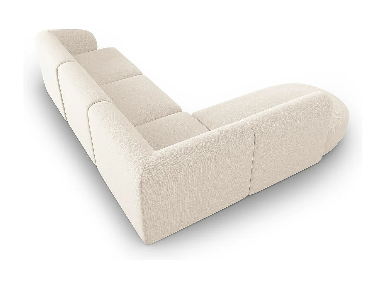 CXL by Christian Lacroix - Linker hoekbank "Lionel" 5 zitplaatsen, Chenille, Lichtbeige gemêleerd - 265x232x74cm