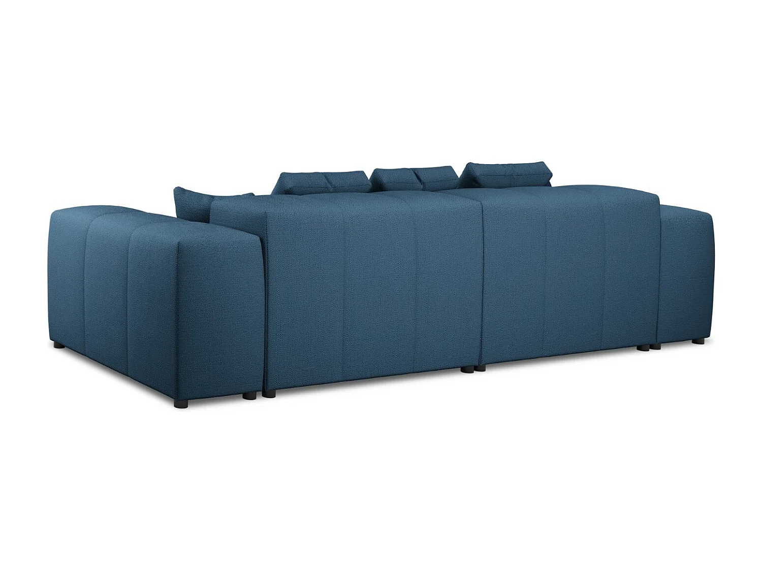 Cosmopolitan Design - Sofá modular "Rome" 3 plazas de tejido estructural azul oscuro - 320x120x75cm