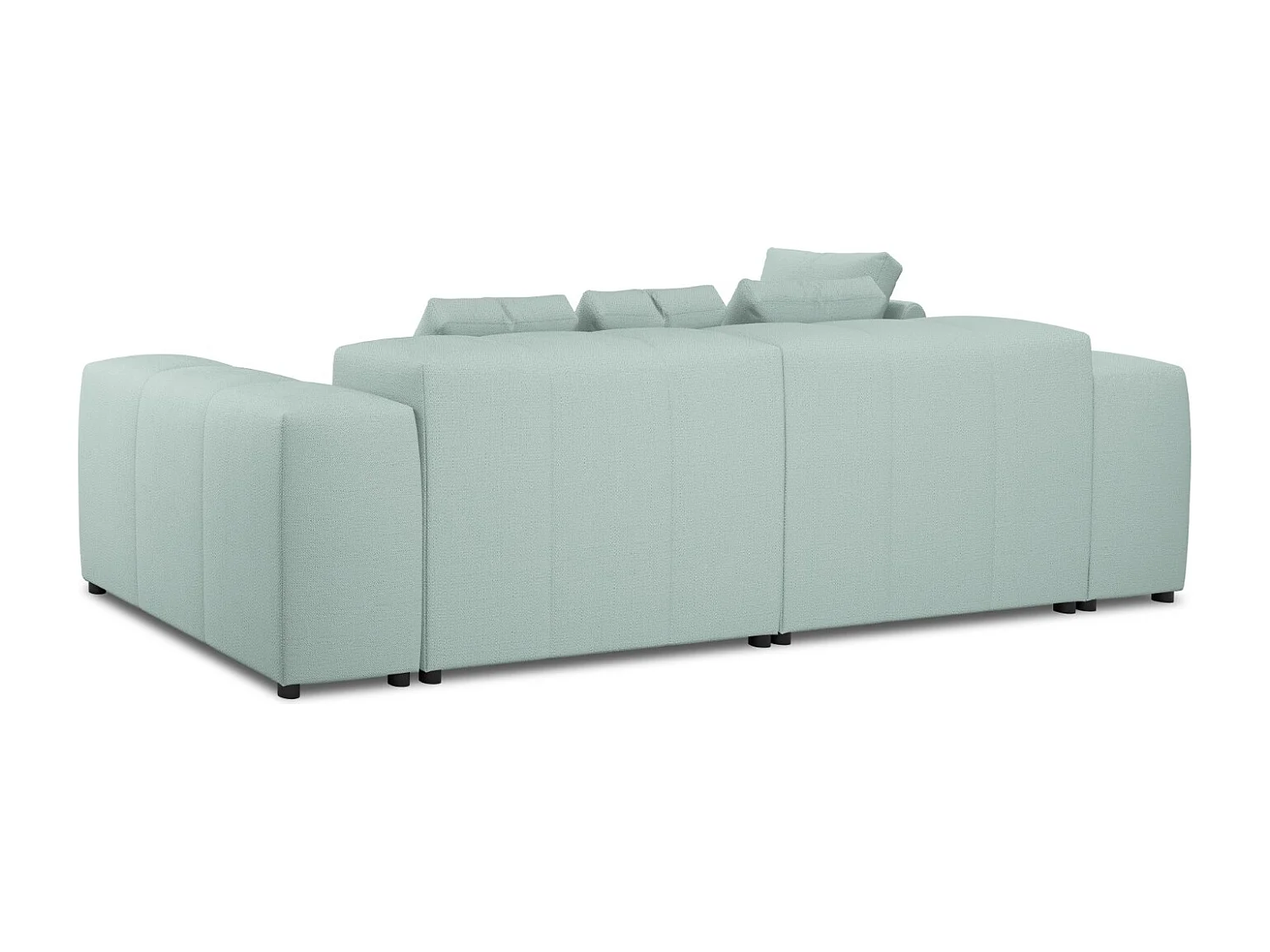 Cosmopolitan Design - Narożnik symetryczny modułowy, "Rome" 4 miejsca tkanina strukturalna, miętowy - 320x160x75cm