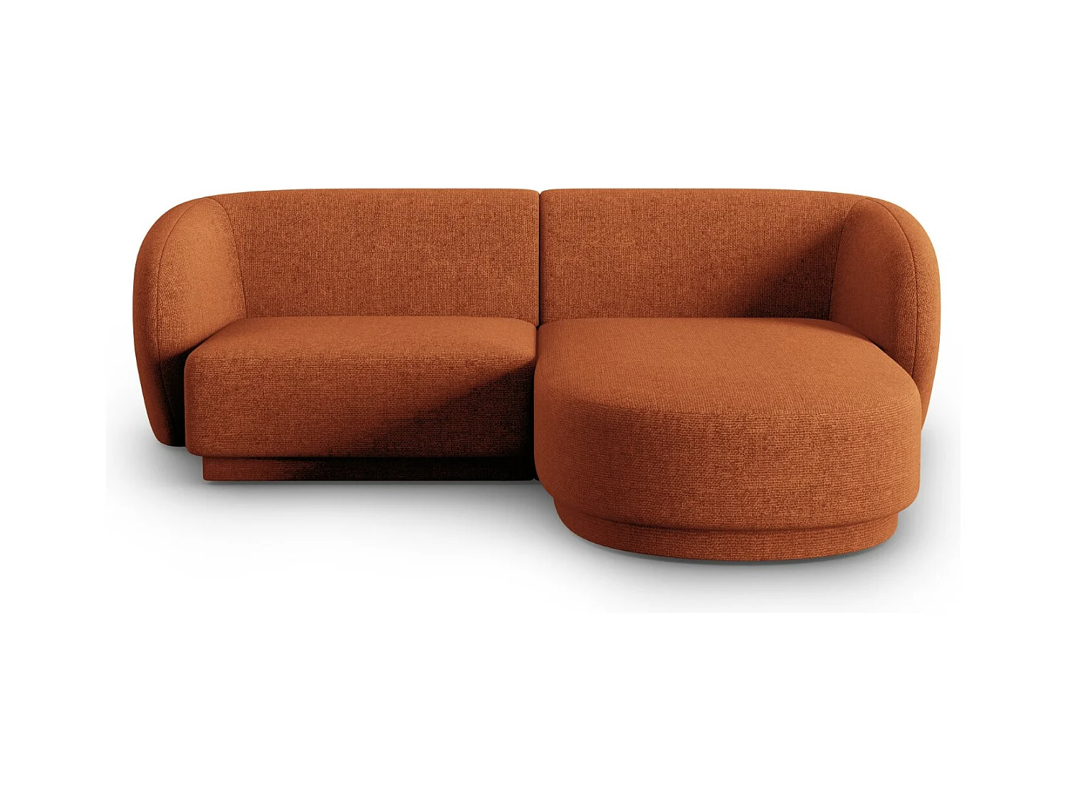 CXL by Christian Lacroix - Modulaire hoekbank rechts "Lionel" 3 zitplaatsen, Chenille, terracotta melange - 188x155x74cm