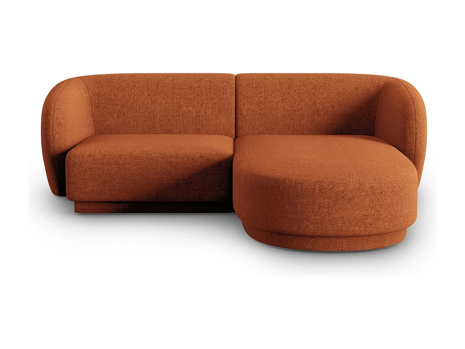 CXL by Christian Lacroix - Divano angolare modulare destro "Lionel" 3 posti in ciniglia miscela di terracotta - 188x155x74cm