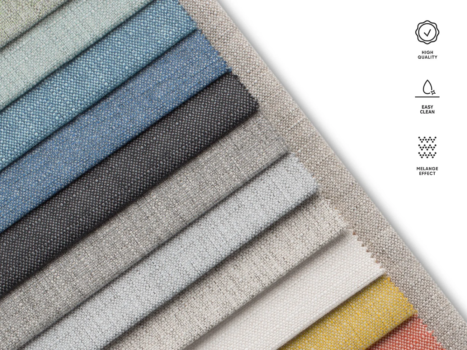 CXL by Christian Lacroix - Canapé panoramique "Tendance" 5 places en tissu structurel gris - 344x170x72cm