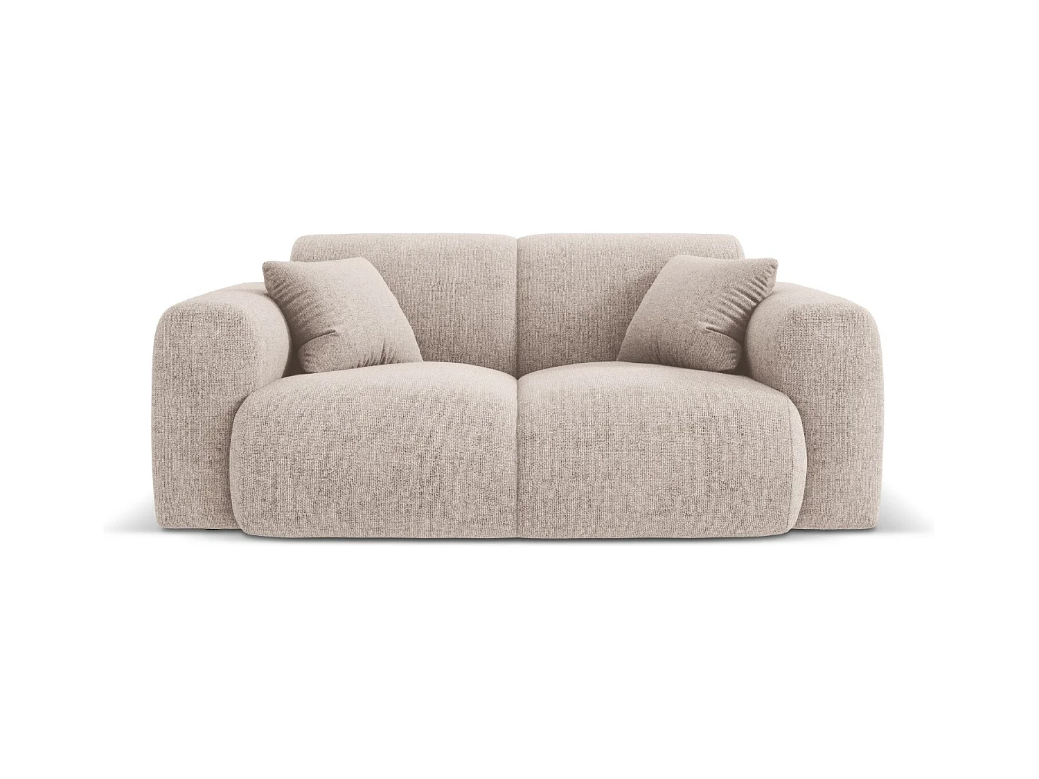 Cosmopolitan Design - Bank "Nolio" 2 zitplaatsen, Chenille, Beige - 170x95x72cm