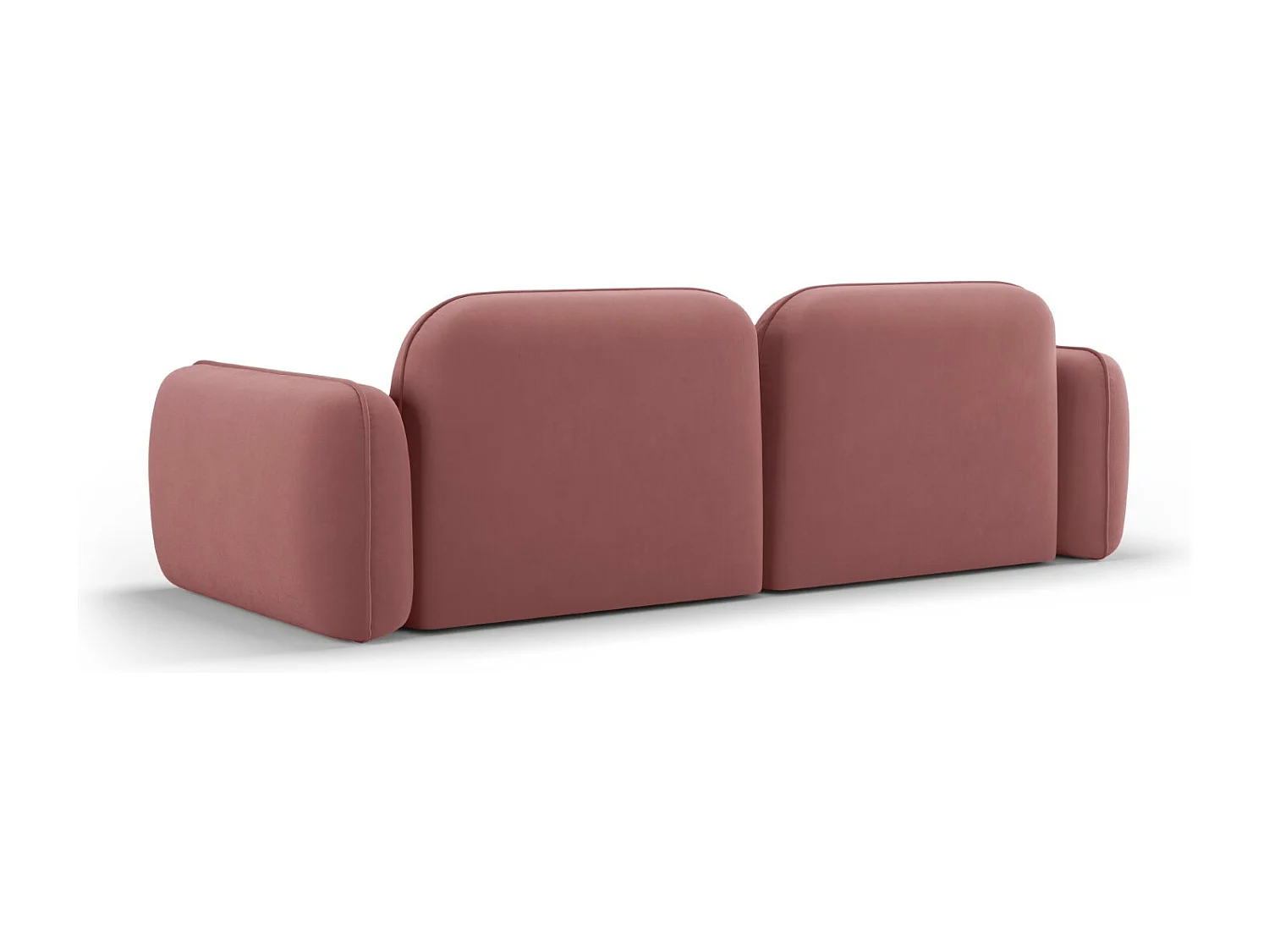 CXL by Christian Lacroix - Canapé modulable "Lucien" 3 places en velours saumon - 230x90x70cm