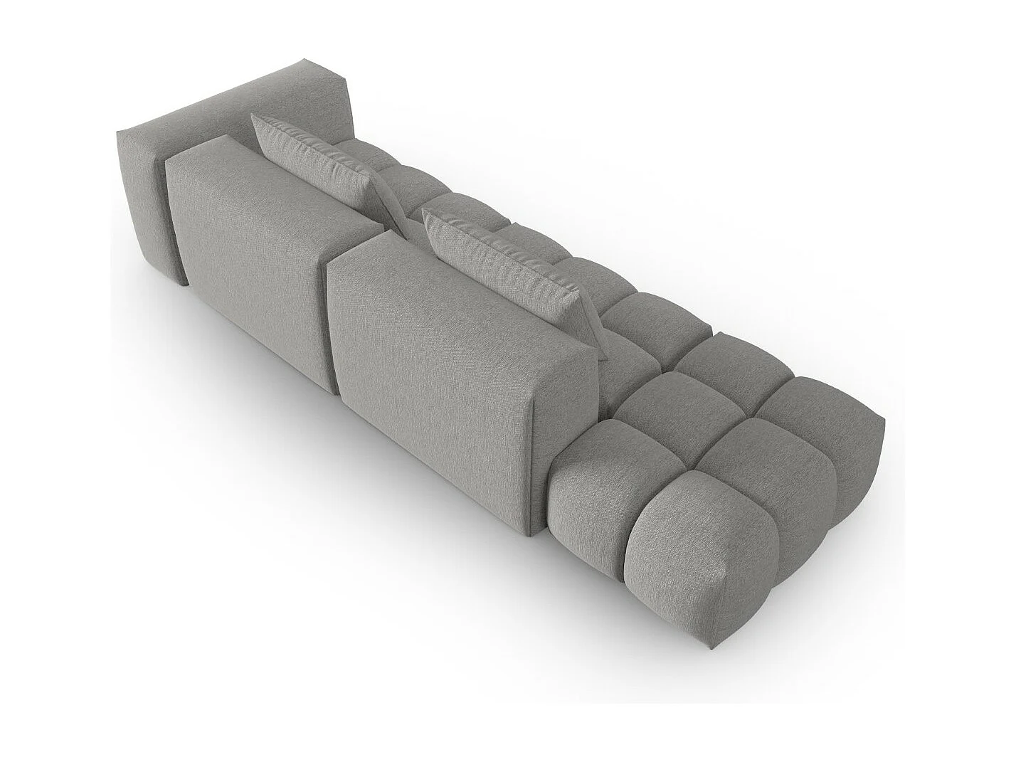 CXL by Christian Lacroix - Sofa modułowa bok lewy, "Lorella" 3 miejsca tkanina strukturalna, beż ciemny - 265x85x70cm