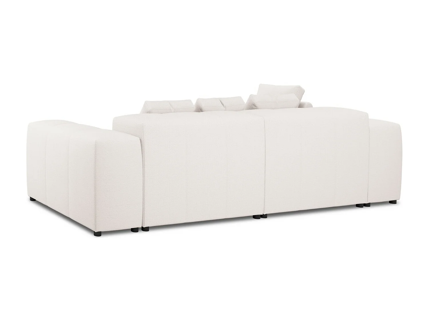 Cosmopolitan Design - Narożnik symetryczny modułowy, "Rome" 4 miejsca tkanina strukturalna, biały - 320x160x75cm