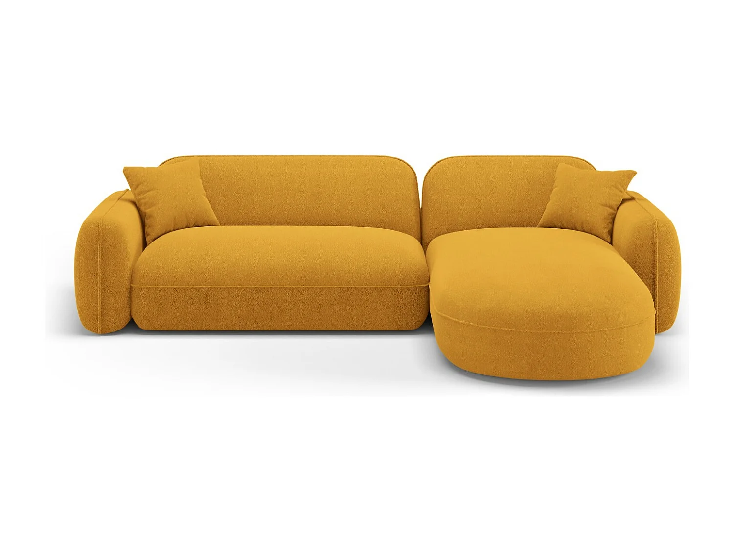 CXL by Christian Lacroix - 4-Sitzer modulares Ecksofa rechts "Lucien" Sitzer aus Samt senf - 275x165x70cm