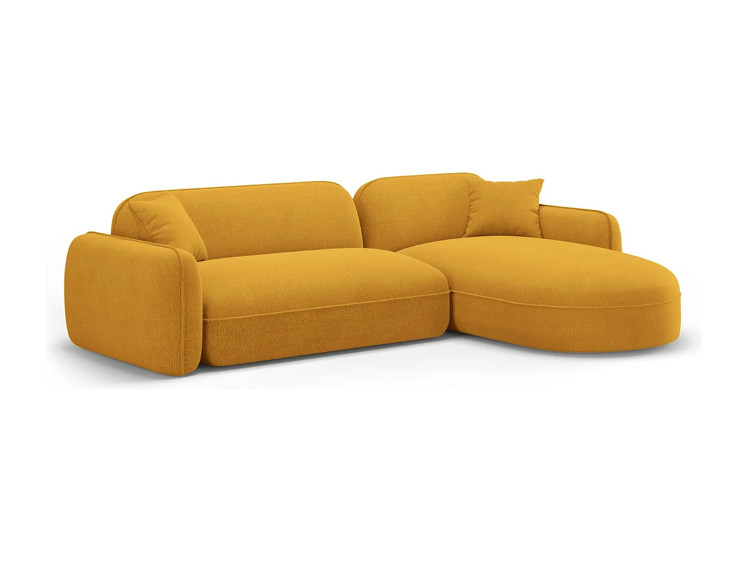 CXL by Christian Lacroix - 4-Sitzer modulares Ecksofa rechts "Lucien" Sitzer aus Samt senf - 275x165x70cm