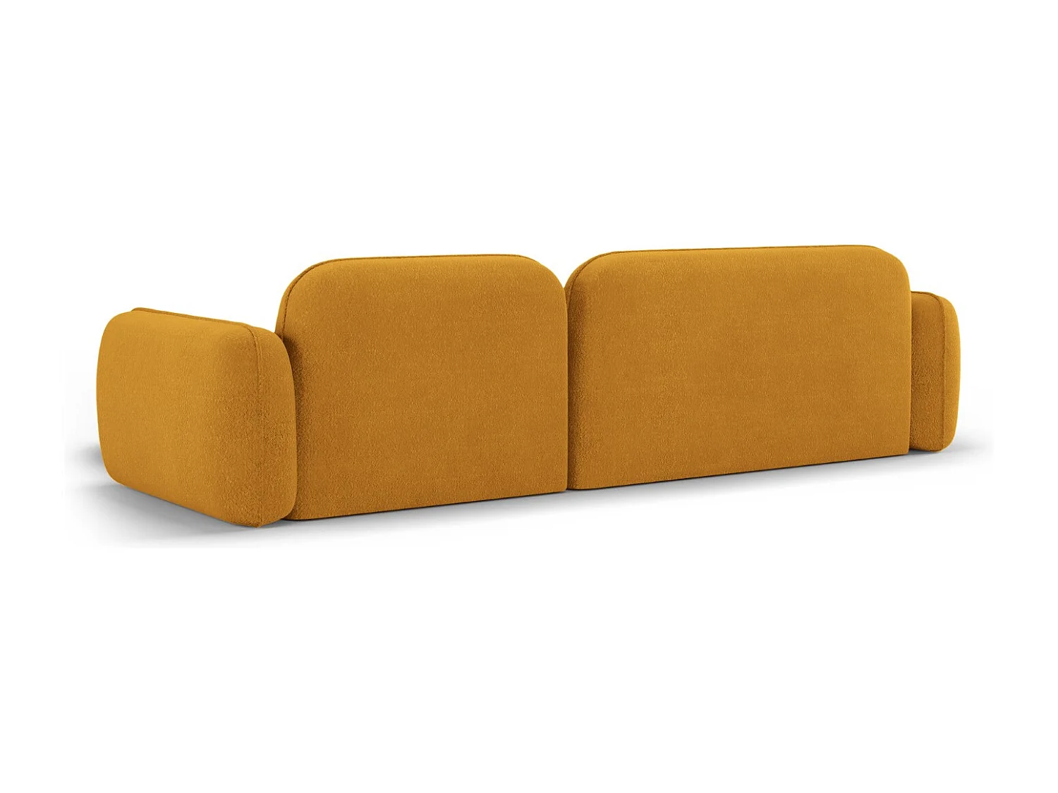 CXL by Christian Lacroix - Sofá esquinero modular derecho "Lucien" 4 plazas de terciopelo mostaza - 275x165x70cm