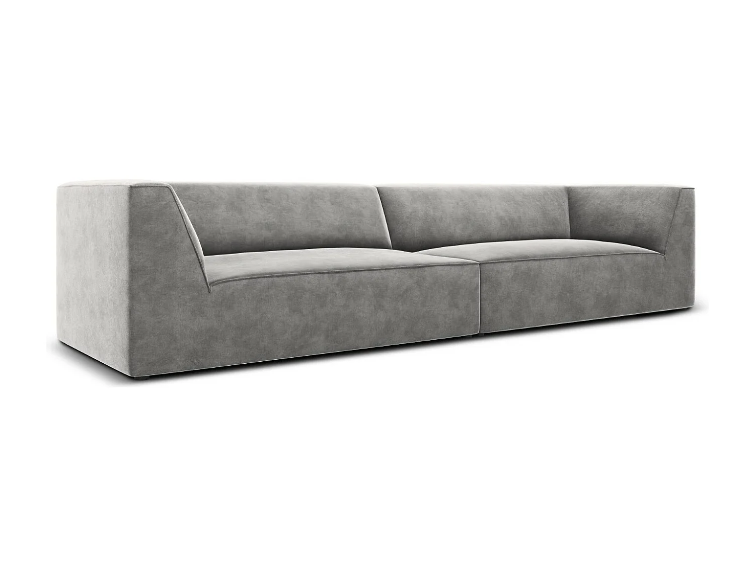 CXL by Christian Lacroix - 4-Sitzer Sofa "Charles" Sitzer aus Samt hellgrau - 302x93x69cm