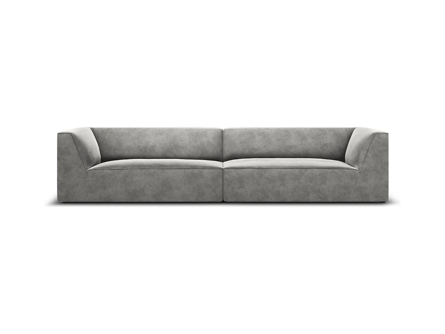 CXL by Christian Lacroix - Canapé "Charles" 4 places en velours gris clair - 302x93x69cm
