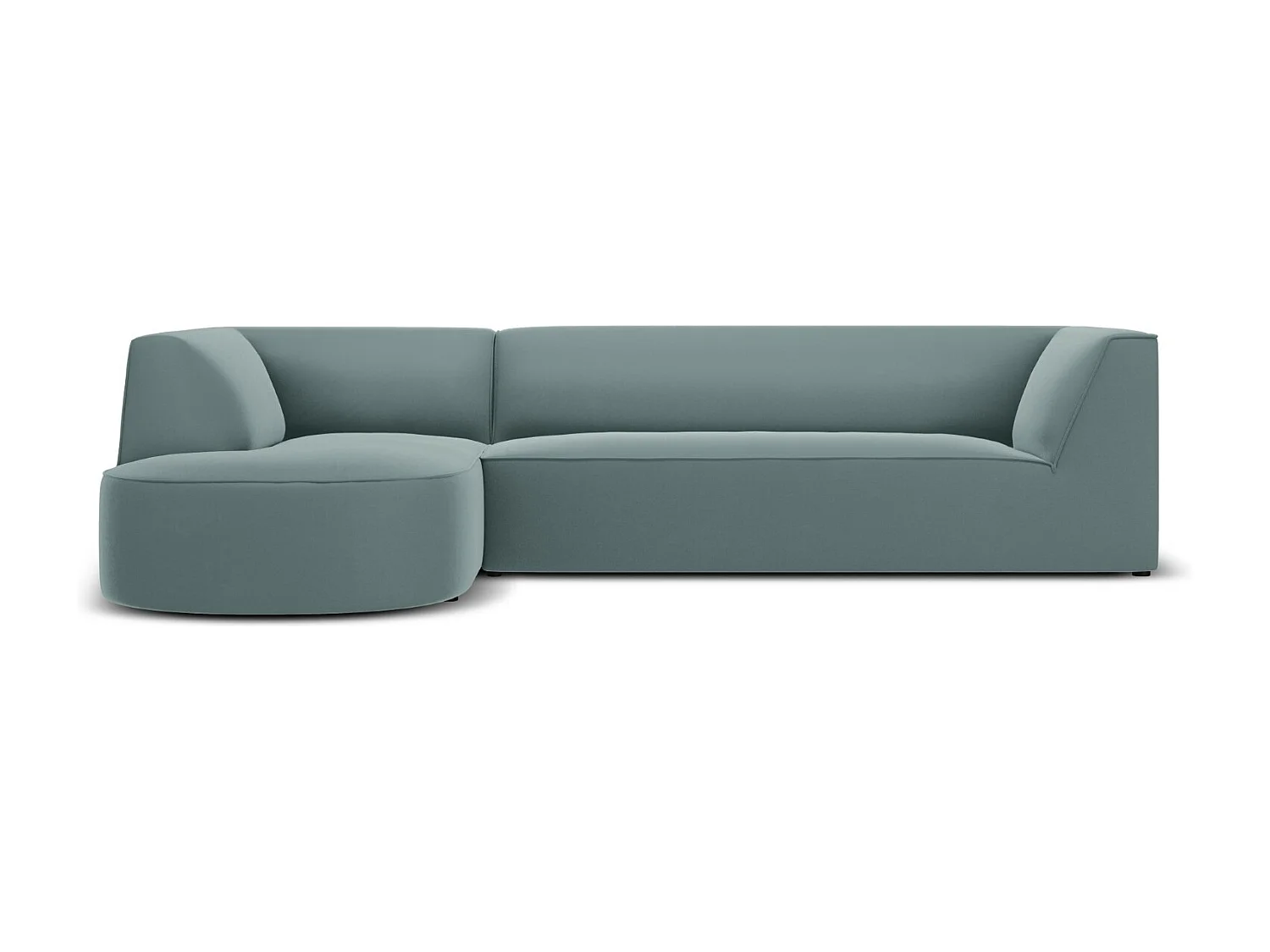 CXL by Christian Lacroix - Canapé d'angle gauche "Charles" 4 places en velours menthe - 273x180x69cm