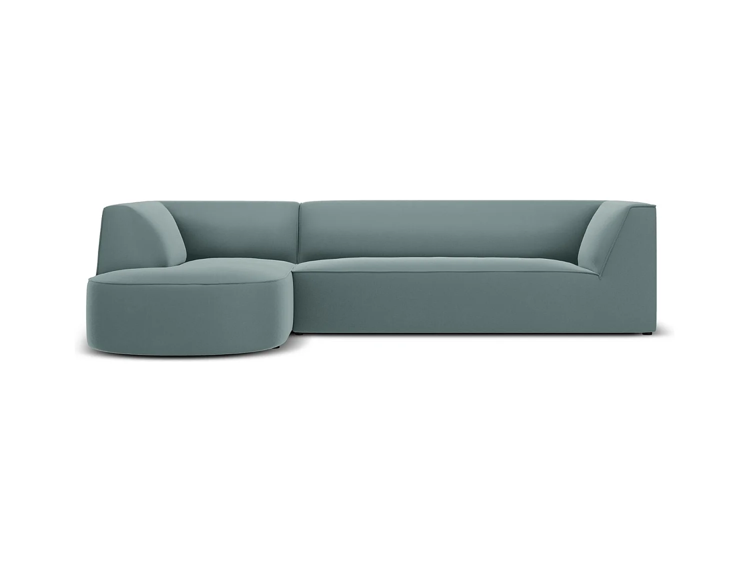 CXL by Christian Lacroix - Linker hoekbank "Charles" 4 zitplaatsen, Flueel, Munt - 273x180x69cm