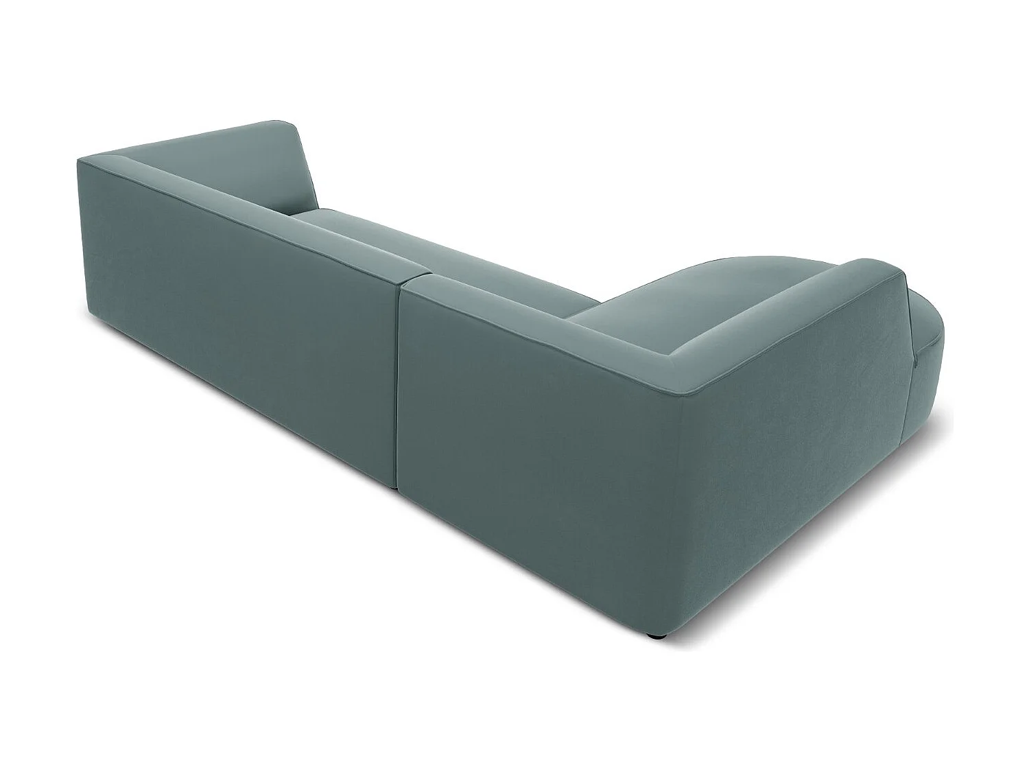 CXL by Christian Lacroix - Canapé d'angle gauche "Charles" 4 places en velours menthe - 273x180x69cm