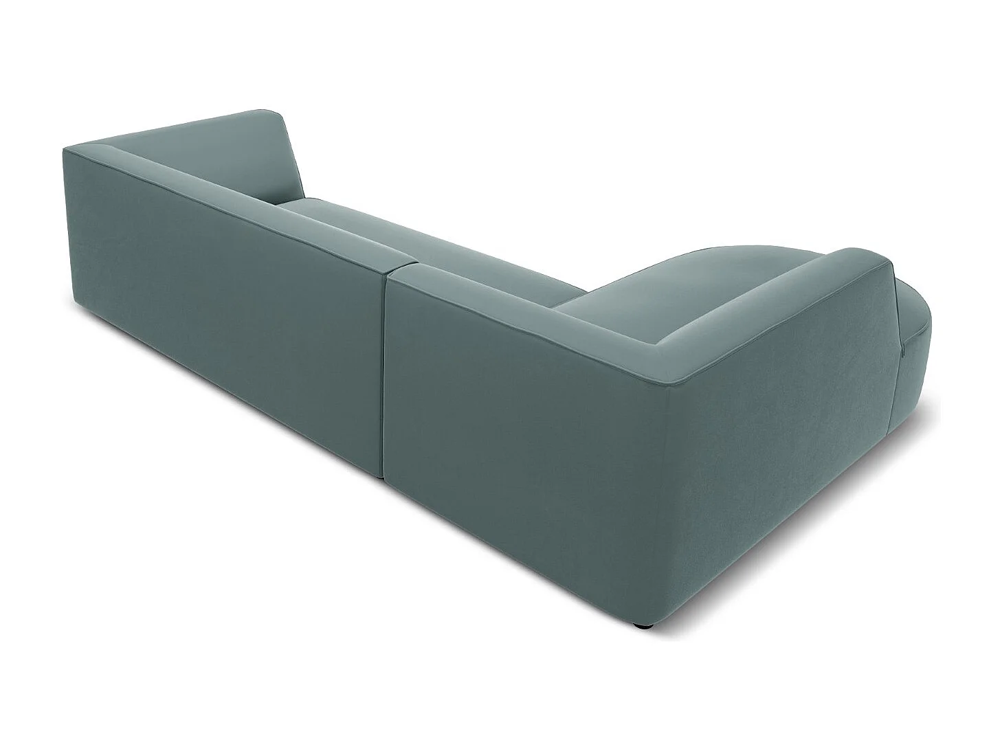 CXL by Christian Lacroix - Canapé d'angle gauche "Charles" 4 places en velours menthe - 273x180x69cm