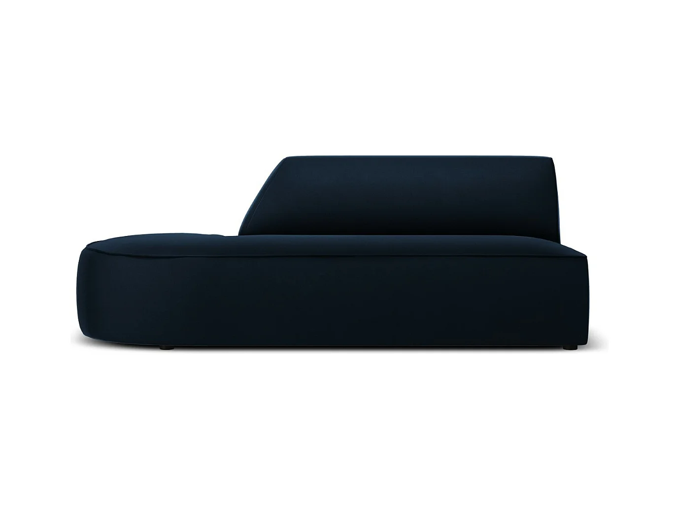 CXL by Christian Lacroix - Canapé modulable gauche "Charles" 2 places en velours bleu foncé - 181x93x69cm