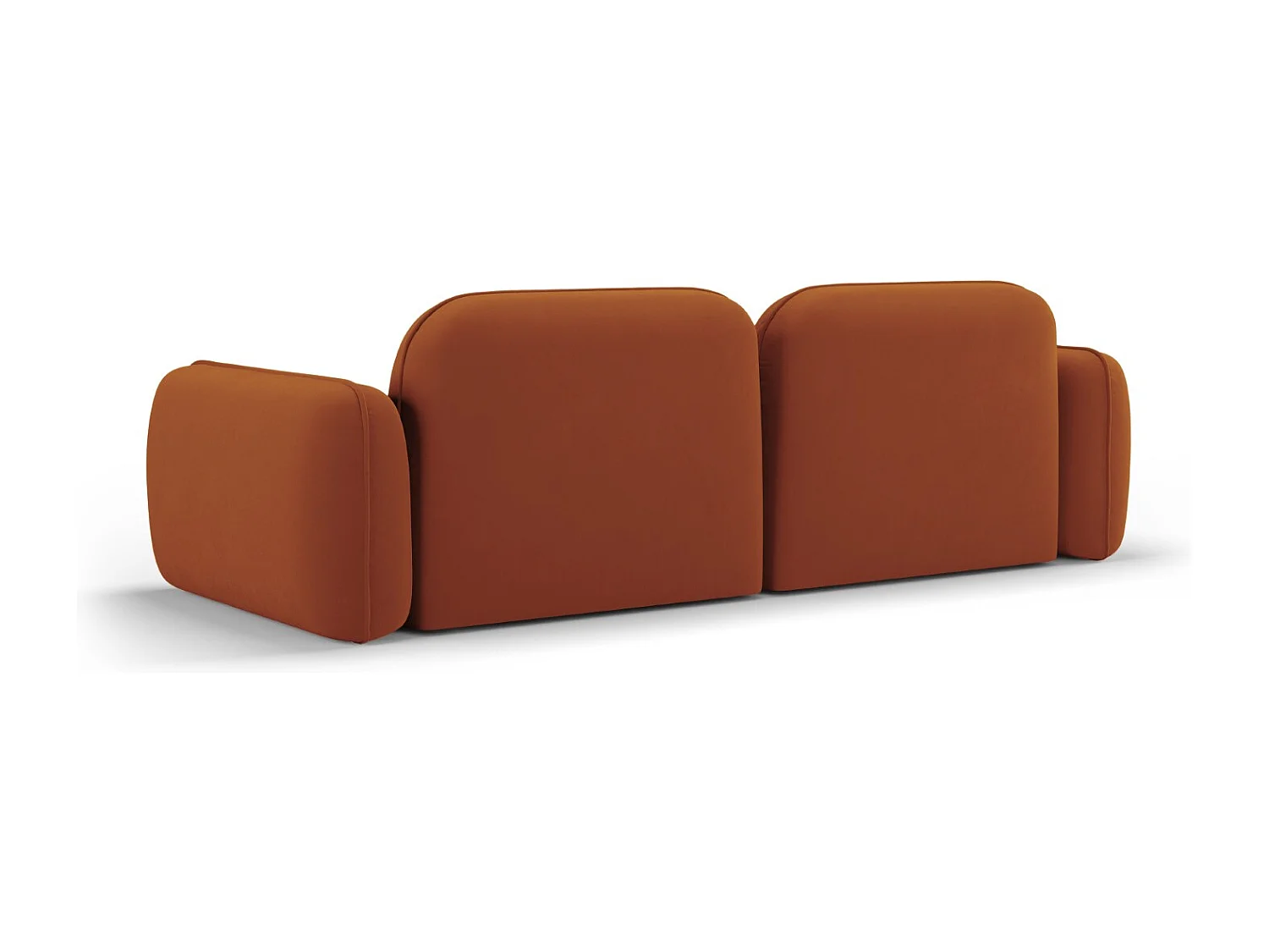 Cosmopolitan Design - Canapé modulable "Sydney" 3 places en velours terracotta - 230x90x70cm