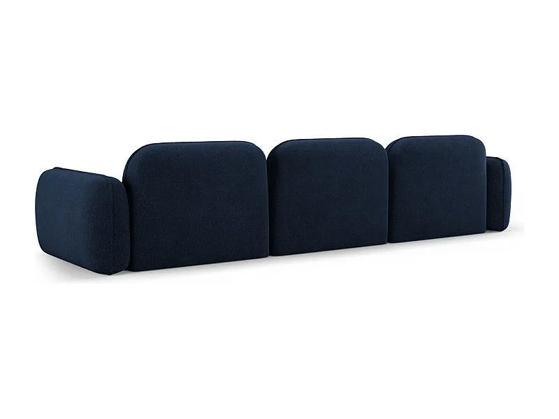 CXL by Christian Lacroix - Sofá modular "Lucien" 4 plazas de terciopelo azul oscuro - 320x90x70cm