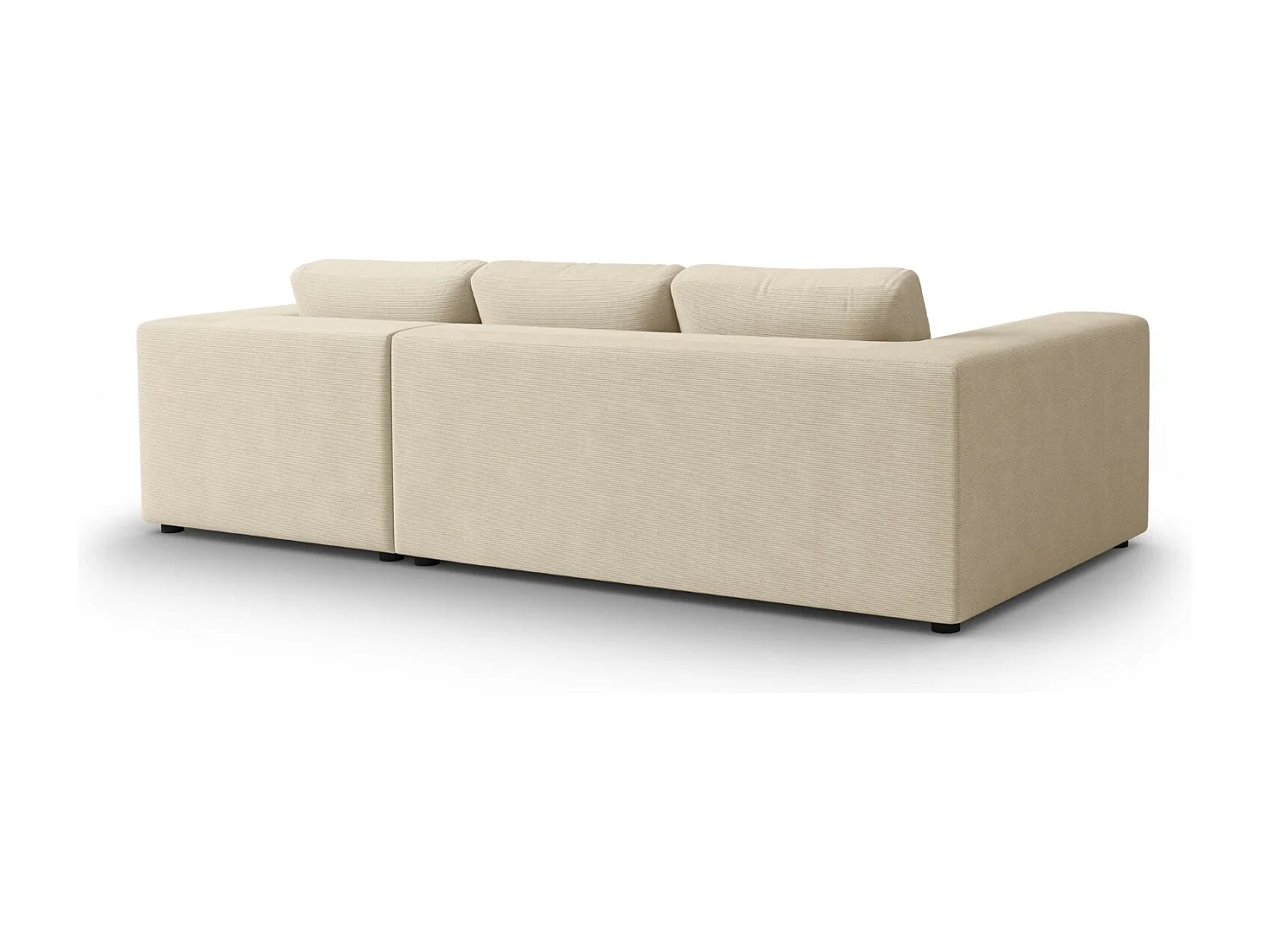 CXL by Christian Lacroix - 5-Sitzer Ecksofa rechts "Tendance" Sitzer aus Cord leichtes beige - 282x174x72cm
