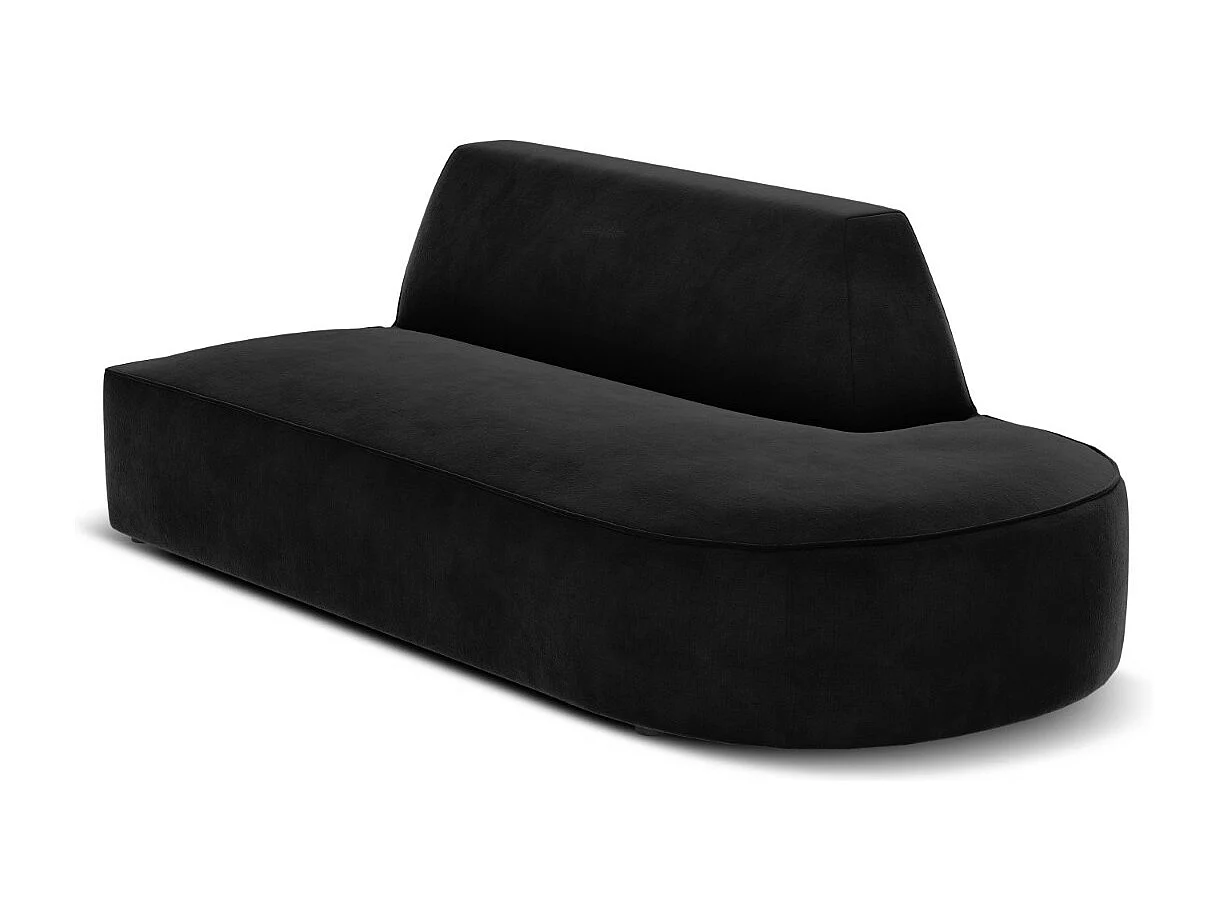 CXL by Christian Lacroix - 2-Sitzer modulares Sofa rechts "Charles" Sitzer aus Samt schwarz - 181x93x69cm