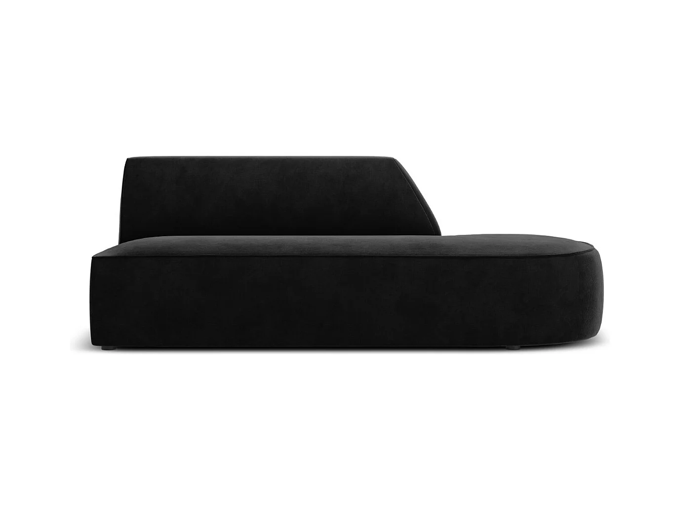 CXL by Christian Lacroix - Canapé modulable droit "Charles" 2 places en velours noir - 181x93x69cm