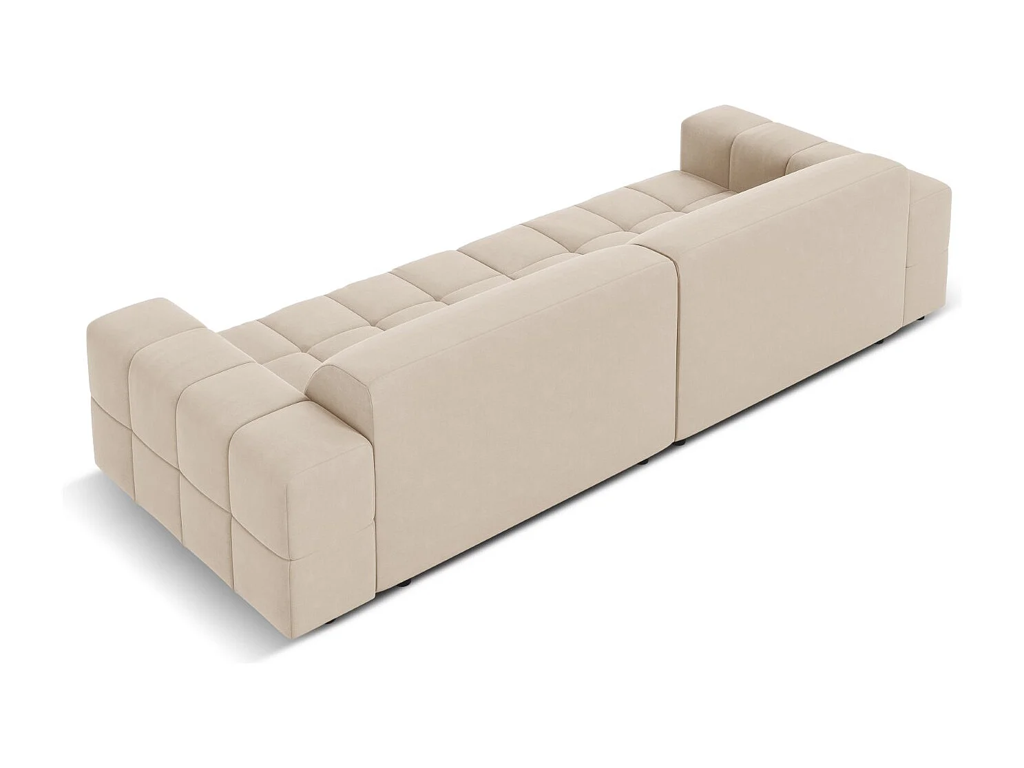 CXL by Christian Lacroix - Divano "Luc" 4 posti in velluto beige chiaro - 244x102x70cm