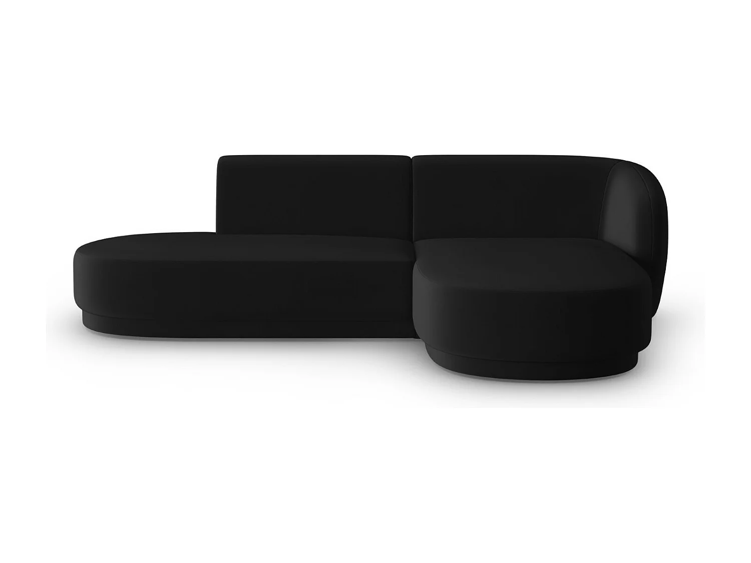 CXL by Christian Lacroix - Divano angolare modulare destro "Lionel" 4 posti in velluto nero - 233x155x74cm