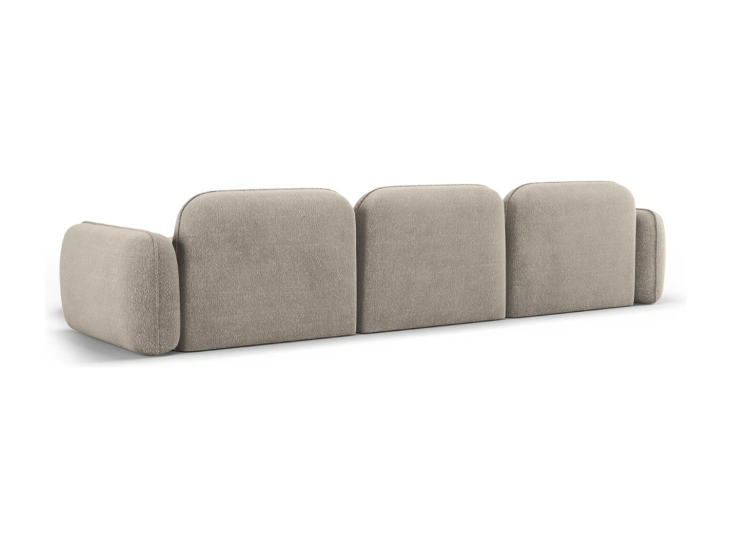 CXL by Christian Lacroix - 4-Sitzer modulares Ecksofa rechts "Lucien" Sitzer aus Samt dunkelbeige - 320x165x70cm