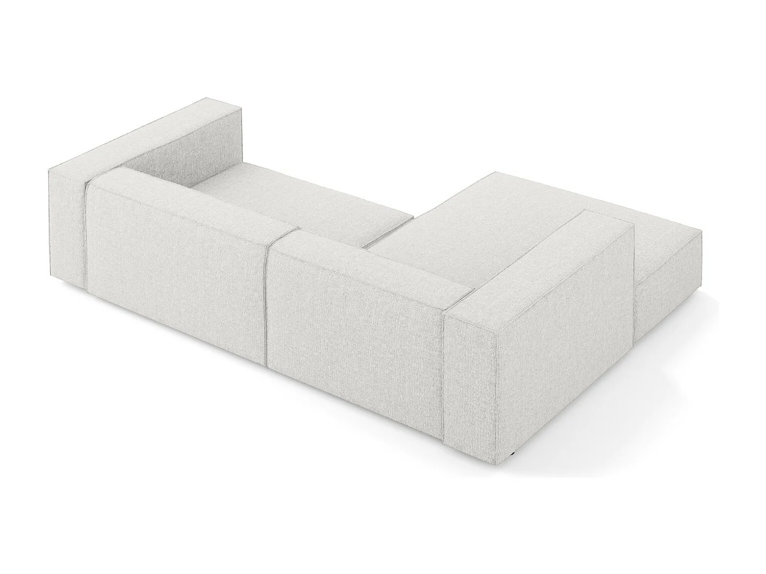 Cosmopolitan Design - Linker hoekbank "Arendal" 3 zitplaatsen, Chenille, Lichtgrijs - 224x166x70cm