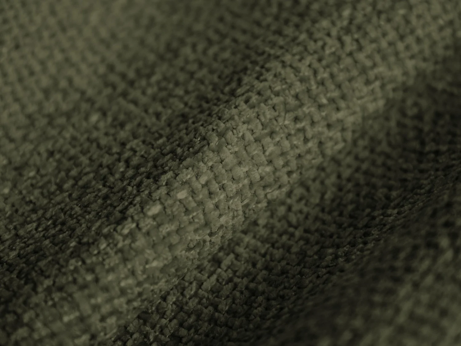 CXL by Christian Lacroix - 4-Sitzer modulares Sofa links "Lionel" Sitzer aus Chenille-Stoff grün meliert - 311x93x74cm