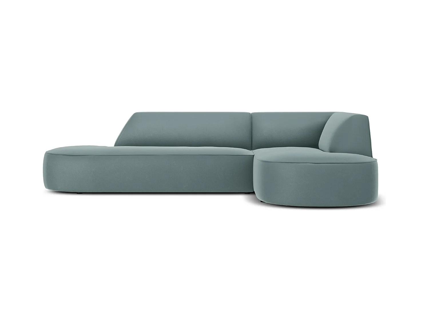 CXL by Christian Lacroix - Rechter hoekbank "Charles" 4 zitplaatsen, Flueel, Munt - 273x180x69cm