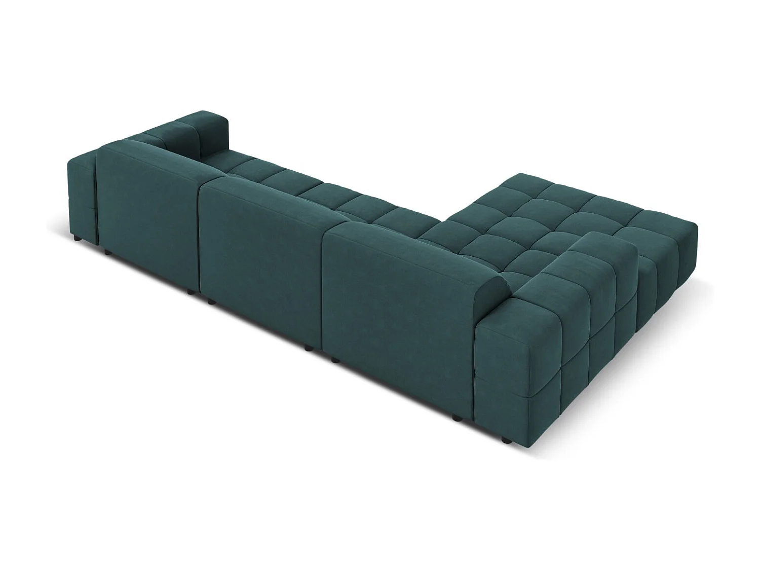 CXL by Christian Lacroix - Linker hoekbank "Luc" 4 zitplaatsen, Flueel, Olie - 284x166x70cm