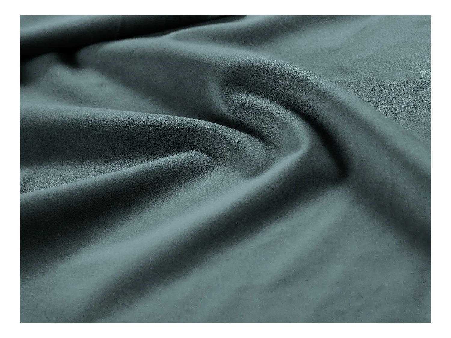 CXL by Christian Lacroix - Canapé d'angle gauche "Luc" 4 places en velours pétrole - 284x166x70cm