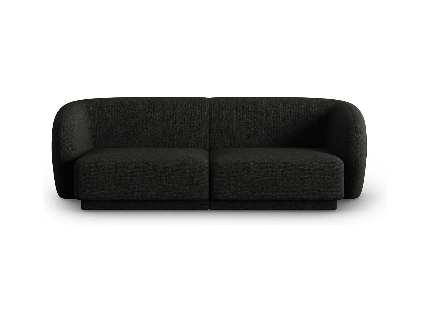 CXL by Christian Lacroix - Canapé modulable "Lionel" 2 places en chenille mélange noir - 188x93x74cm
